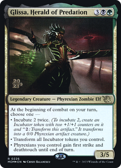 Glissa, Herald of Predation [March of the Machine Prerelease Promos]-1