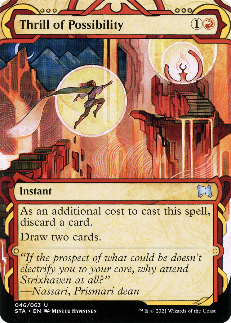 Thrill of Possibility (STA-046) - Strixhaven Mystical Archive: (Showcase) (Borderless) Etched Foil-1