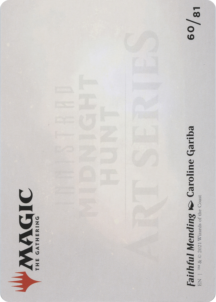 Faithful Mending // Faithful Mending (AMID-060) - Midnight Hunt Art Series (Borderless) Foil-2
