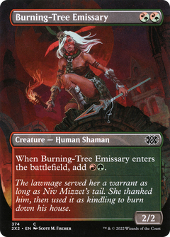 Burning-Tree Emissary (Borderless Alternate Art) [Double Masters 2022]-1