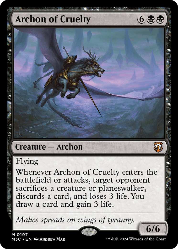 Archon of Cruelty [Modern Horizons 3 Commander]-1