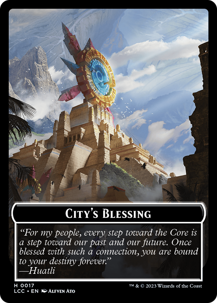 City's Blessing // Vampire (0004) Double-Sided Token [The Lost Caverns of Ixalan Commander Tokens]-1