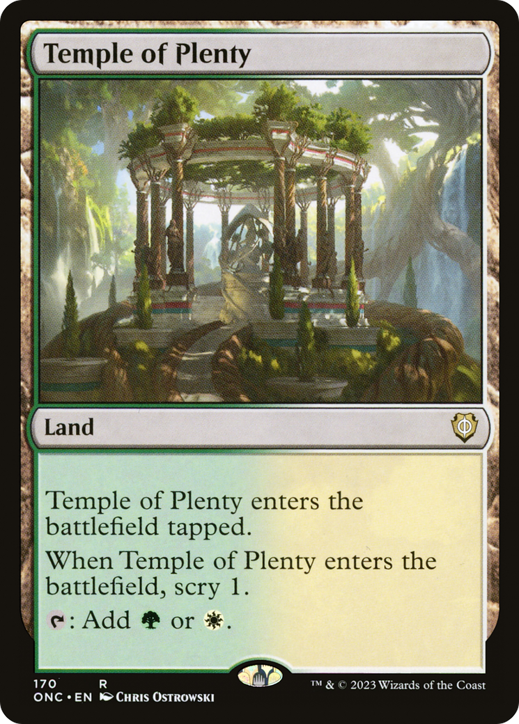 Temple of Plenty [Phyrexia: All Will Be One Commander]-1