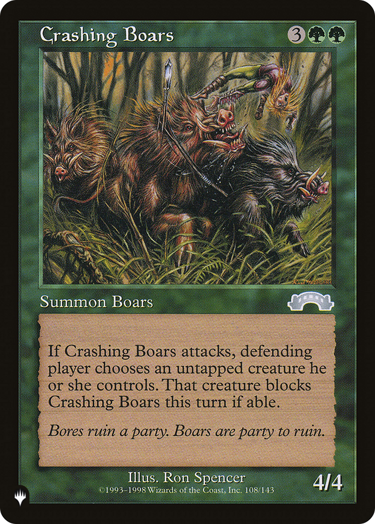 Crashing Boars [The List]-1