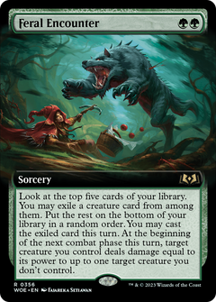Feral Encounter (Extended Art) [Wilds of Eldraine]-1