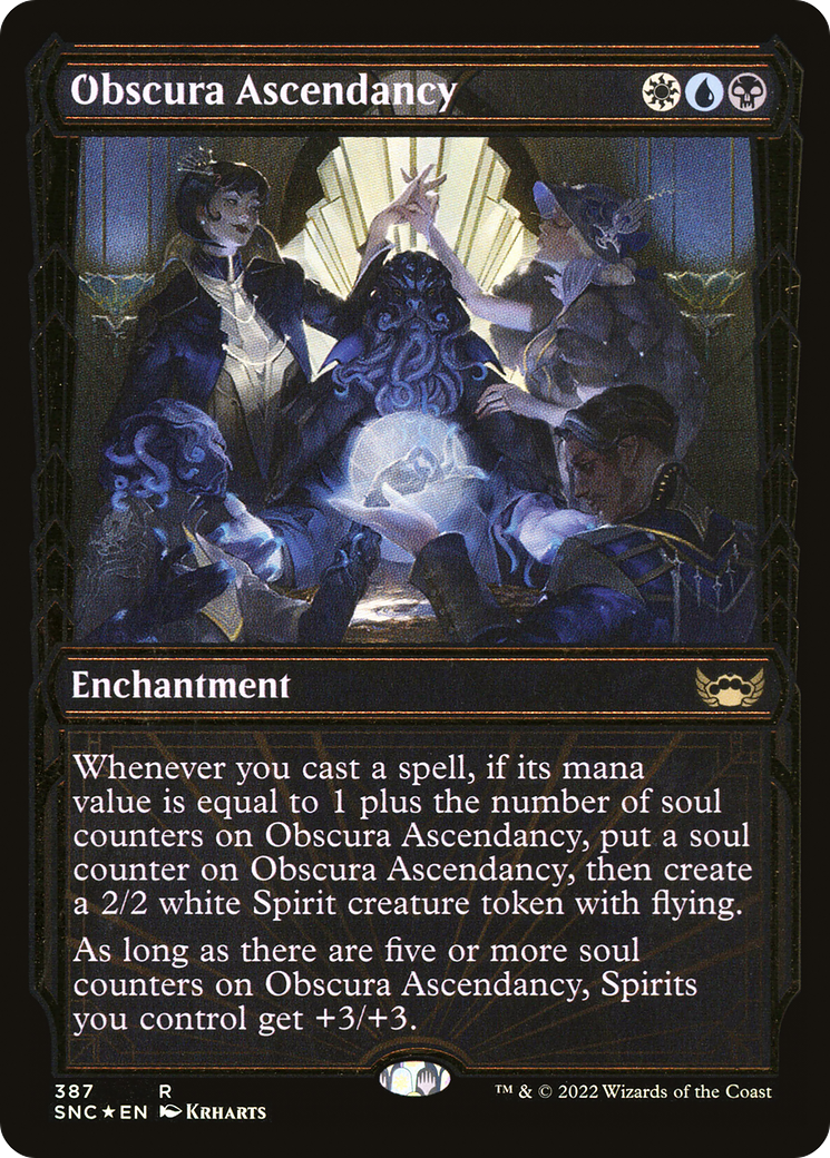 Obscura Ascendancy (Showcase Golden Age Gilded Foil) [Streets of New Capenna]-1
