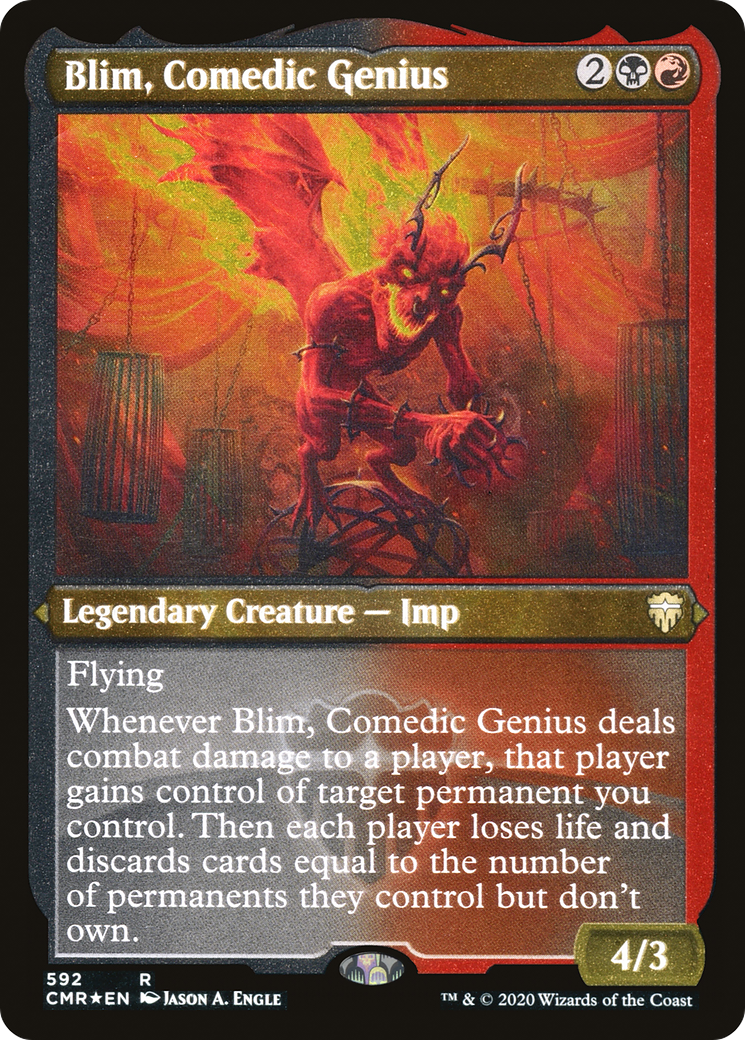 Blim, Comedic Genius (Etched) [Commander Legends]-1