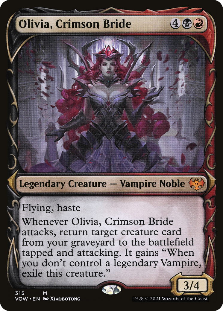 Olivia, Crimson Bride (Showcase Fang Frame) [Innistrad: Crimson Vow]-1