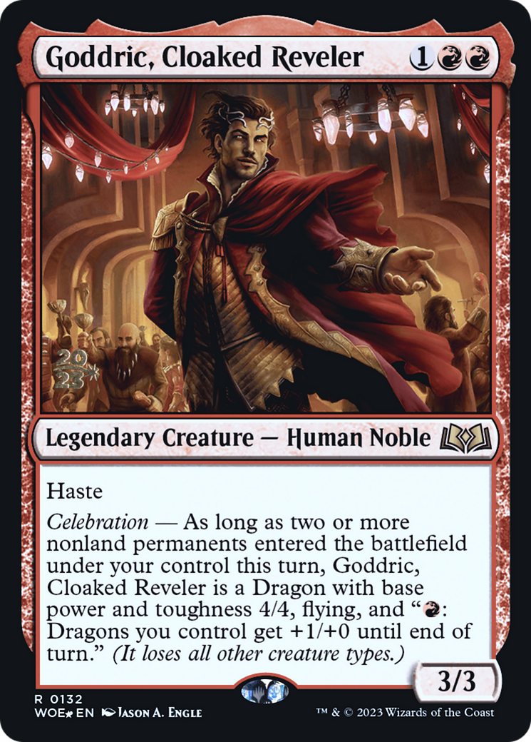 Goddric, Cloaked Reveler [Wilds of Eldraine Prerelease Promos]-1