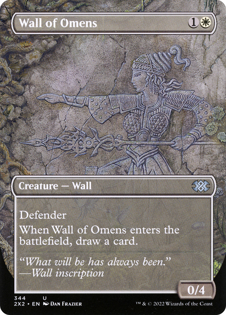 Wall of Omens (Borderless) (2X2-344) - Double Masters 2022 (Borderless)-1