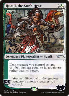 Huatli, the Sun's Heart (Stained Glass) [Secret Lair Drop Promos]-1