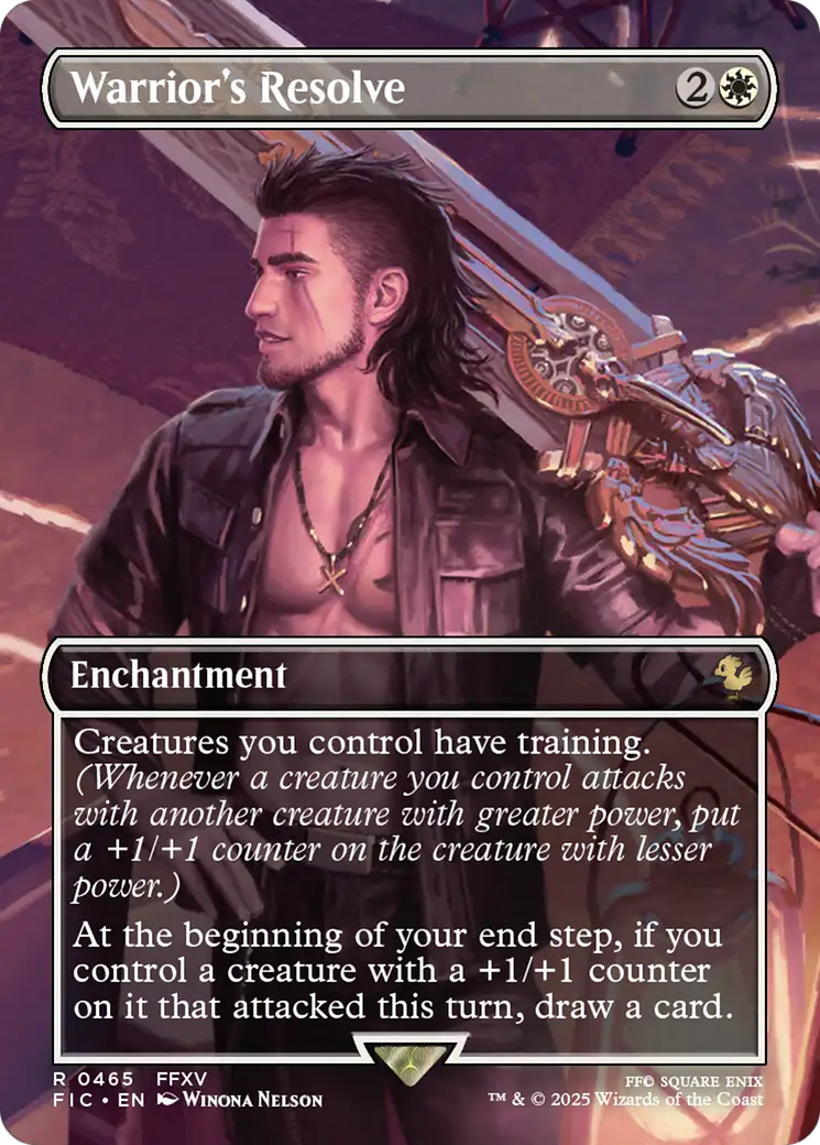Warrior's Resolve (Borderless) [FINAL FANTASY Commander]-1