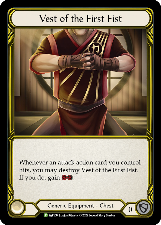 Vest of the First Fist (Golden) [FAB100] (Promo)  Cold Foil-1