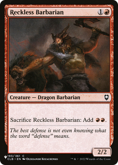 Reckless Barbarian [The List]-1
