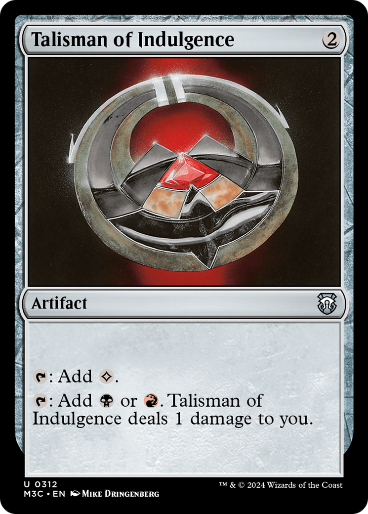 Talisman of Indulgence [Modern Horizons 3 Commander]-1