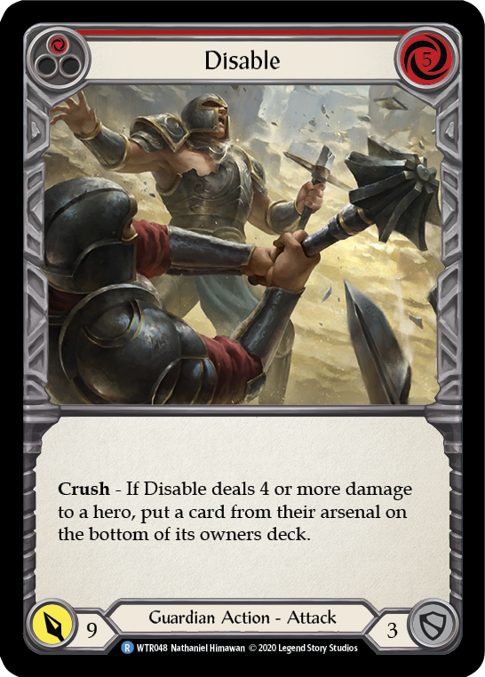 Disable (Red) [U-WTR048] (Welcome to Rathe Unlimited)  Unlimited Rainbow Foil-2