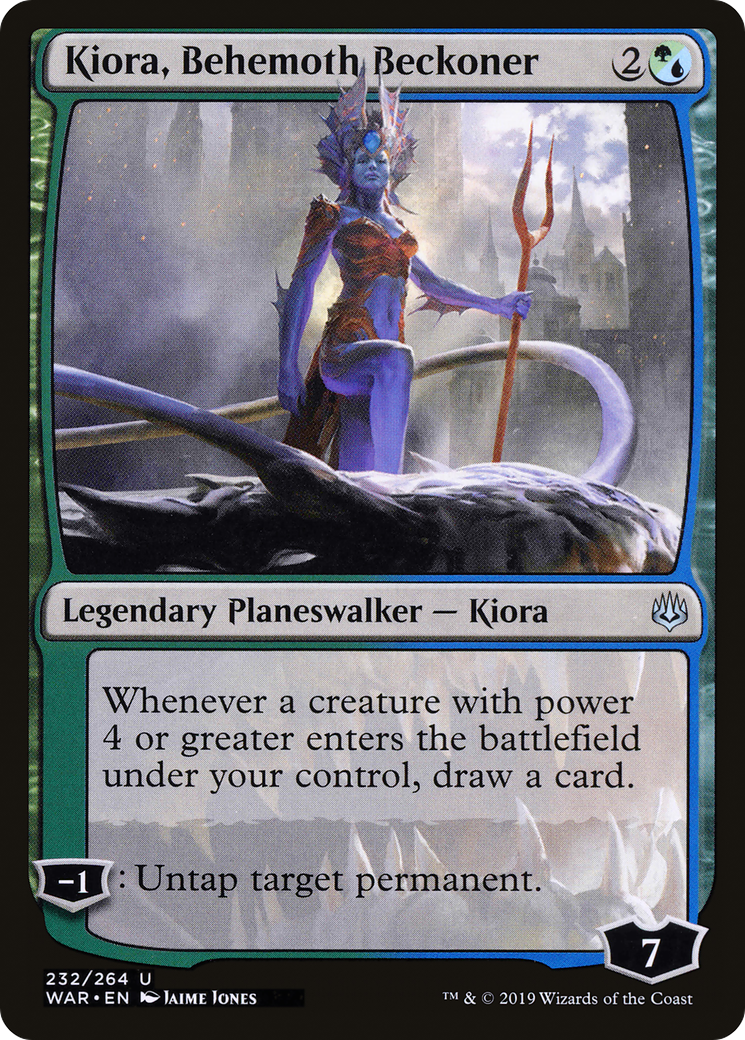Kiora, Behemoth Beckoner [War of the Spark]-1