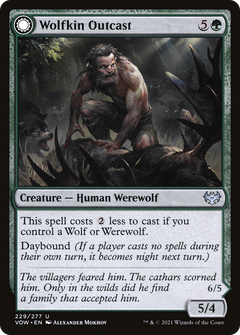 Wolfkin Outcast (VOW-229) - Innistrad: Crimson Vow: (Double Faced Transform)-1