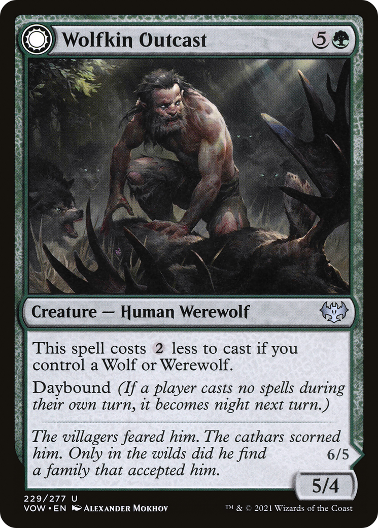 Wolfkin Outcast (VOW-229) - Innistrad: Crimson Vow: (Double Faced Transform)-1