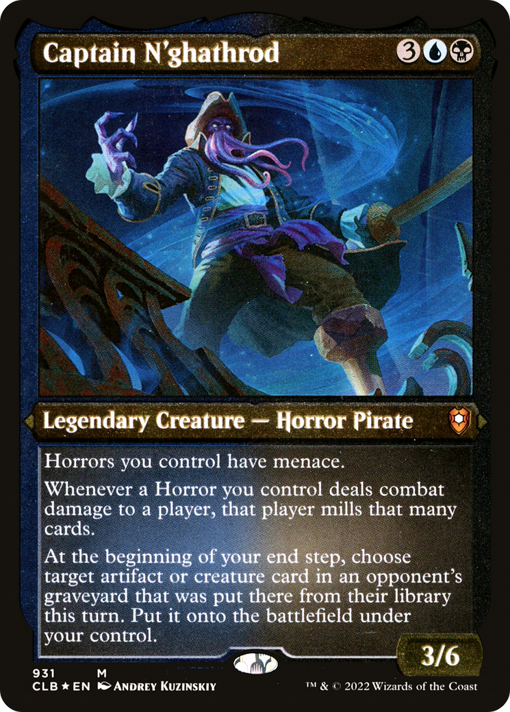 Captain N'ghathrod (CLB-931) - Commander Legends: Battle for Baldur's Gate Etched Foil-1
