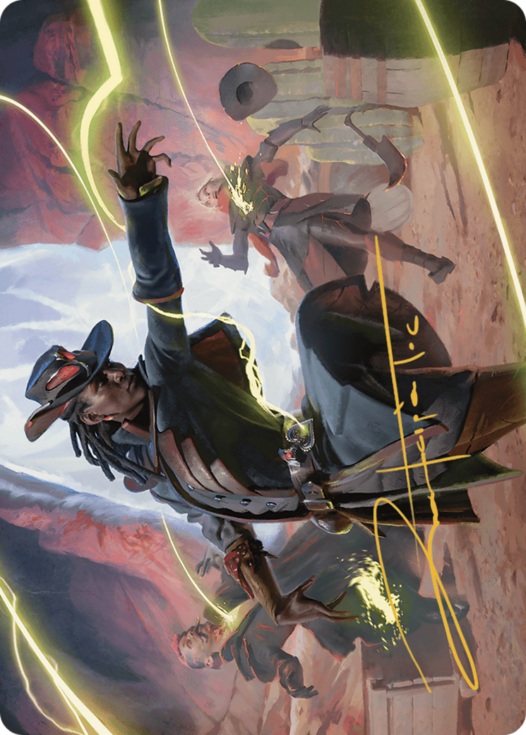 Lilah, Undefeated Slickshot // Lilah, Undefeated Slickshot (AOTJ-026) - Outlaws of Thunder Junction Art Series (Borderless) Foil-1
