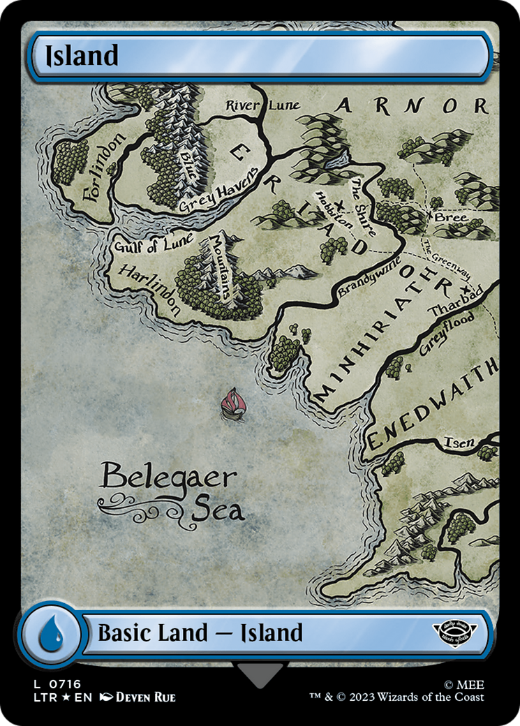 Island (0716) (Surge Foil) [The Lord of the Rings: Tales of Middle-Earth]-1