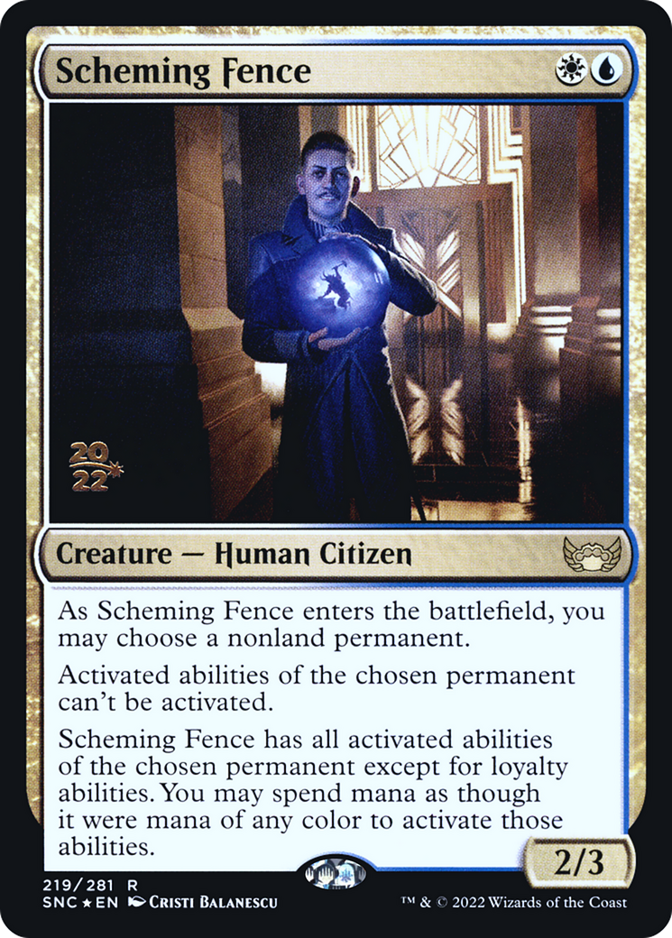 Scheming Fence [Streets of New Capenna Prerelease Promos]-1