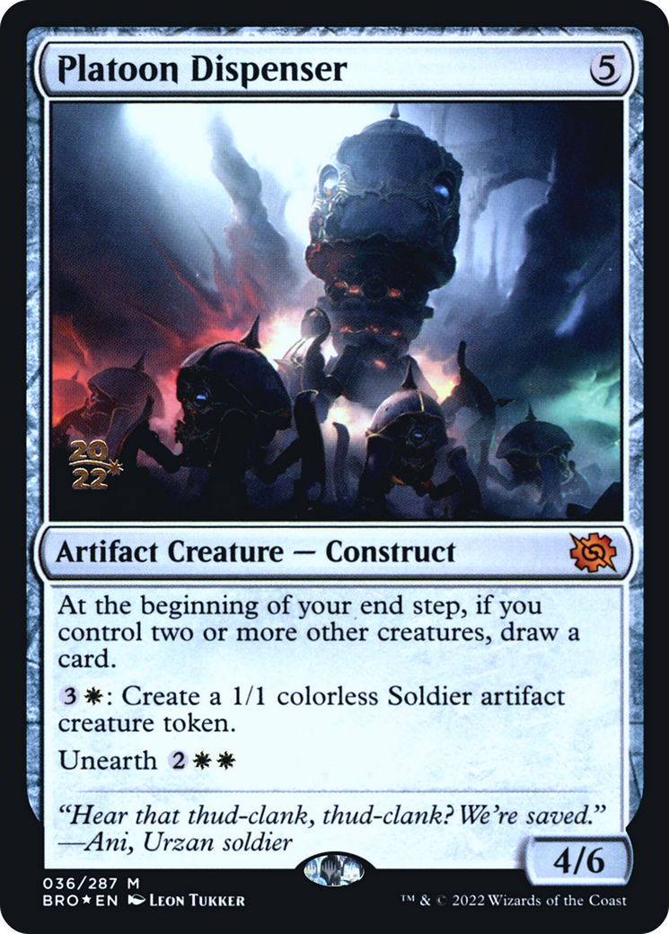 Platoon Dispenser [The Brothers' War Prerelease Promos]-1