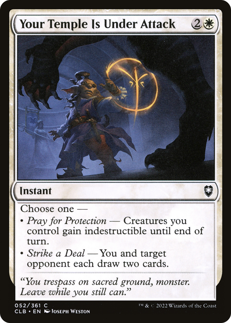 Your Temple Is Under Attack (CLB-052) - Commander Legends: Battle for Baldur's Gate Foil-1