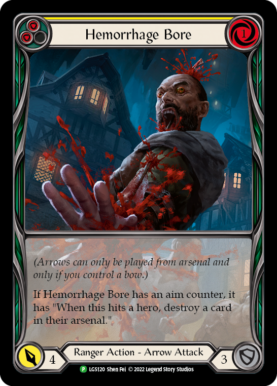Hemorrhage Bore (Yellow) [LGS120] (Promo)  Rainbow Foil-1