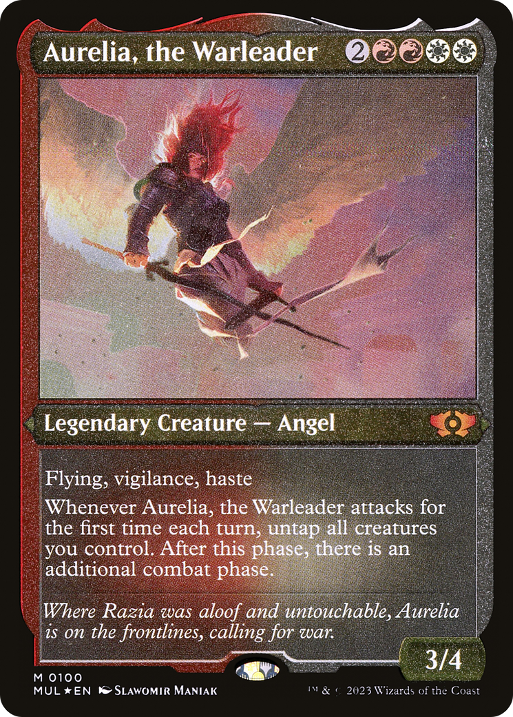 Aurelia, the Warleader (Foil Etched) [Multiverse Legends]-1