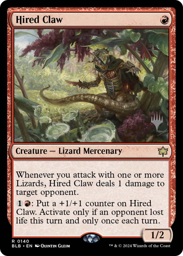 Hired Claw (Promo Pack) [Bloomburrow Promos]-1