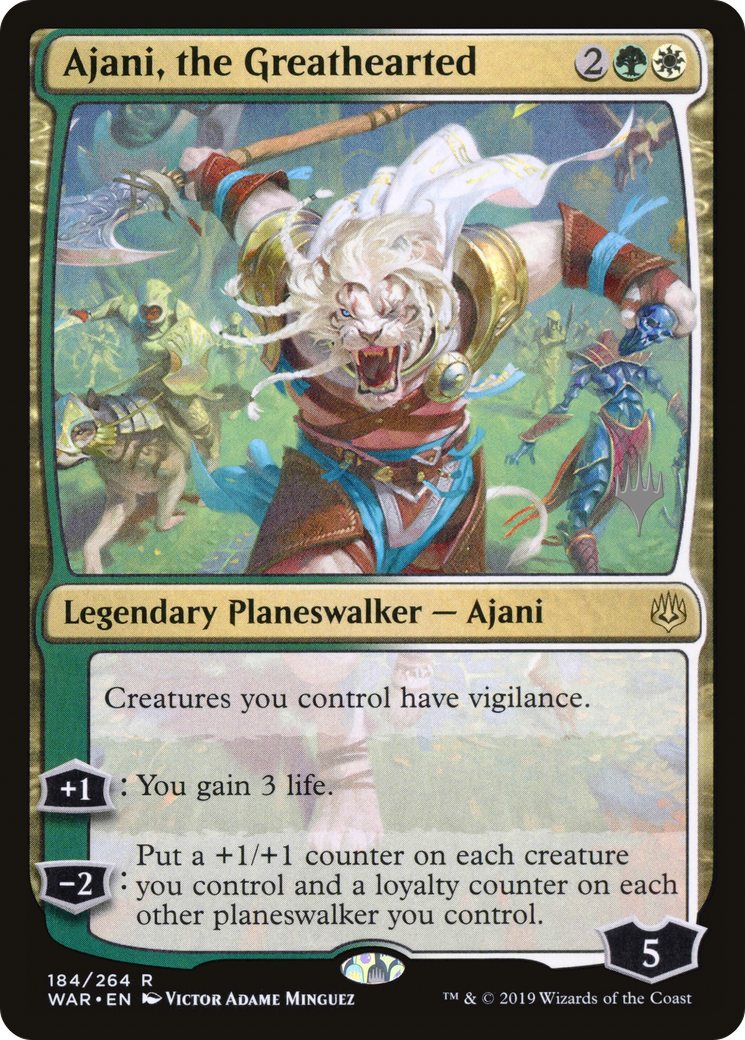 Ajani, the Greathearted (Promo Pack) [War of the Spark Promos]-1