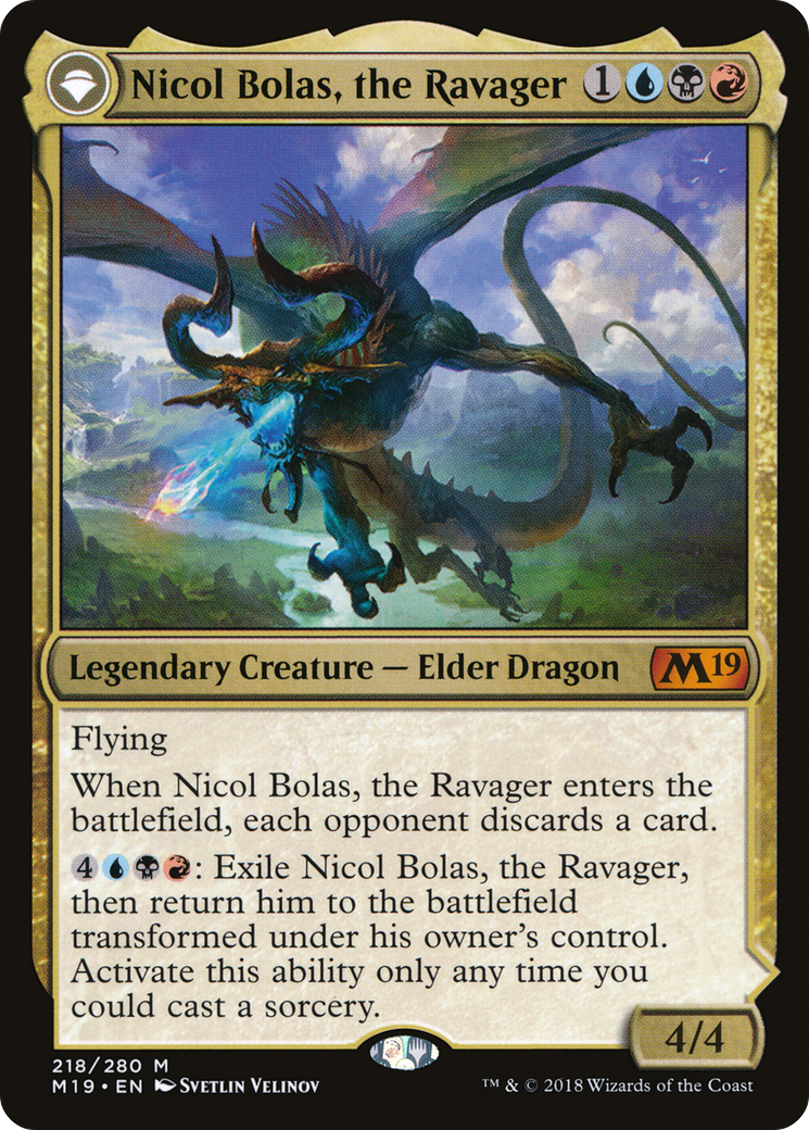 Nicol Bolas, the Ravager // Nicol Bolas, the Arisen [Core Set 2019]-3