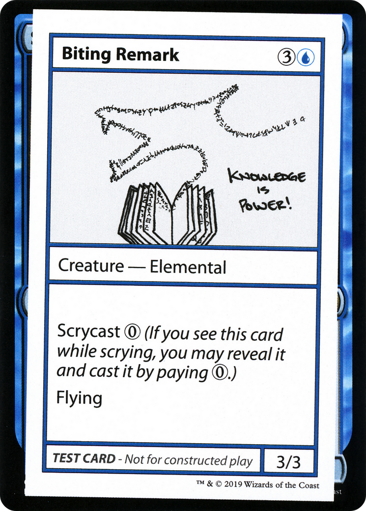 Biting Remark (2021 Edition) [Mystery Booster Playtest Cards]-1