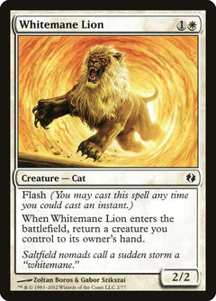 Whitemane Lion [Duel Decks: Venser vs. Koth]-1