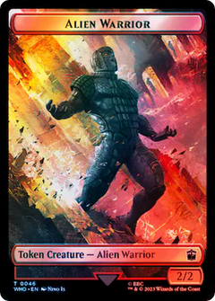 Dalek // Alien Warrior Double-Sided Token (Surge Foil) [Doctor Who Tokens]-2