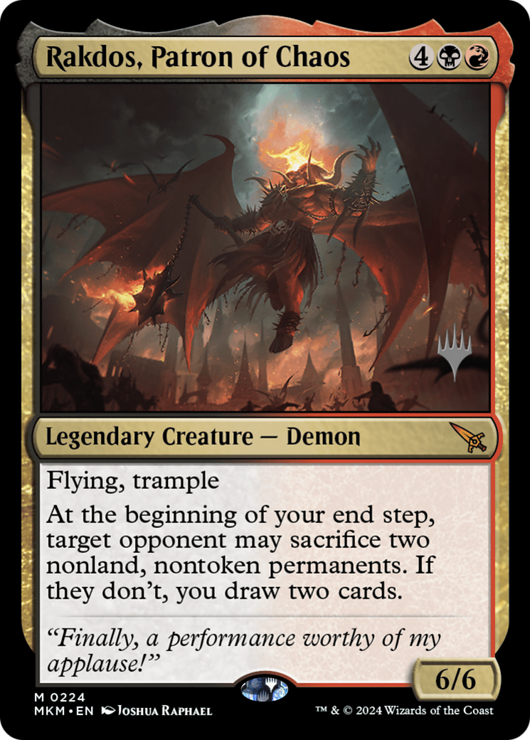 Rakdos, Patron of Chaos (Promo Pack) [Murders at Karlov Manor Promos]-1