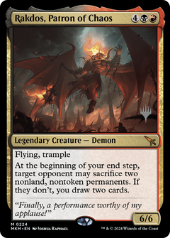 Rakdos, Patron of Chaos (Promo Pack) [Murders at Karlov Manor Promos]-1
