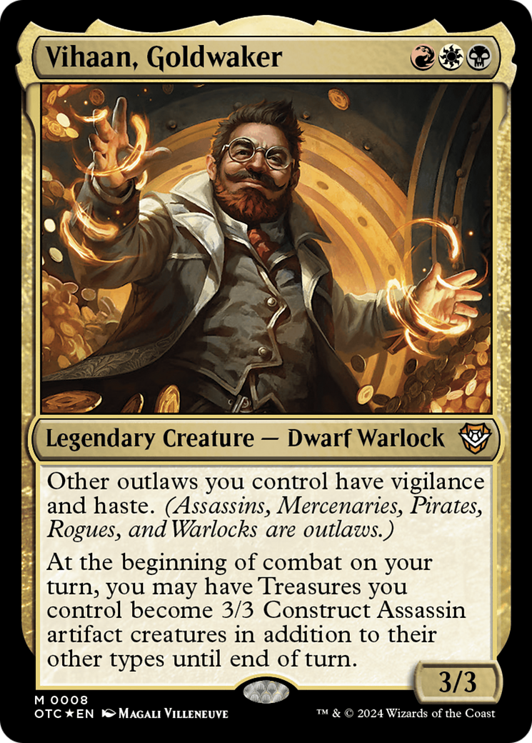 Vihaan, Goldwaker (OTC-008) - Outlaws of Thunder Junction Commander Foil-1