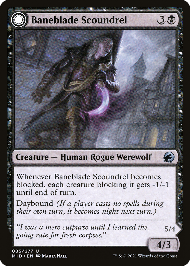 Baneblade Scoundrel // Baneclaw Marauder [Innistrad: Midnight Hunt]-3