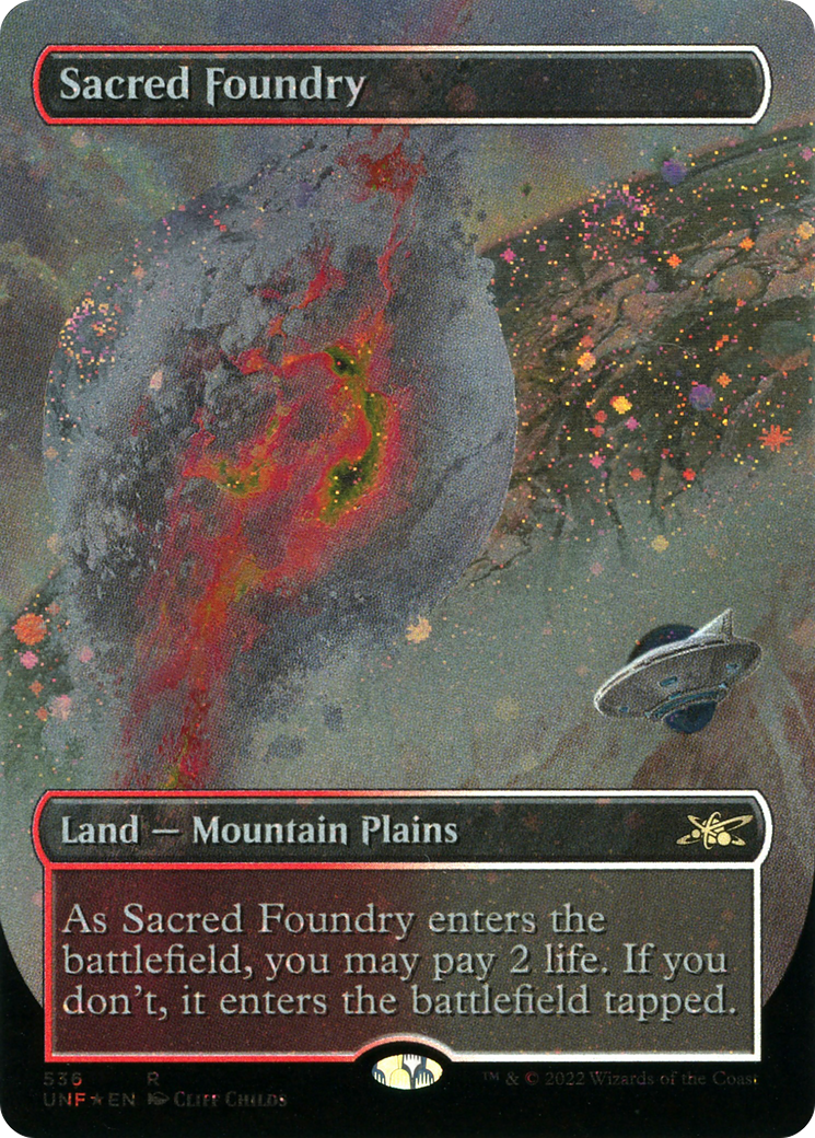 Sacred Foundry (Borderless) (Galaxy Foil) [Unfinity]-1