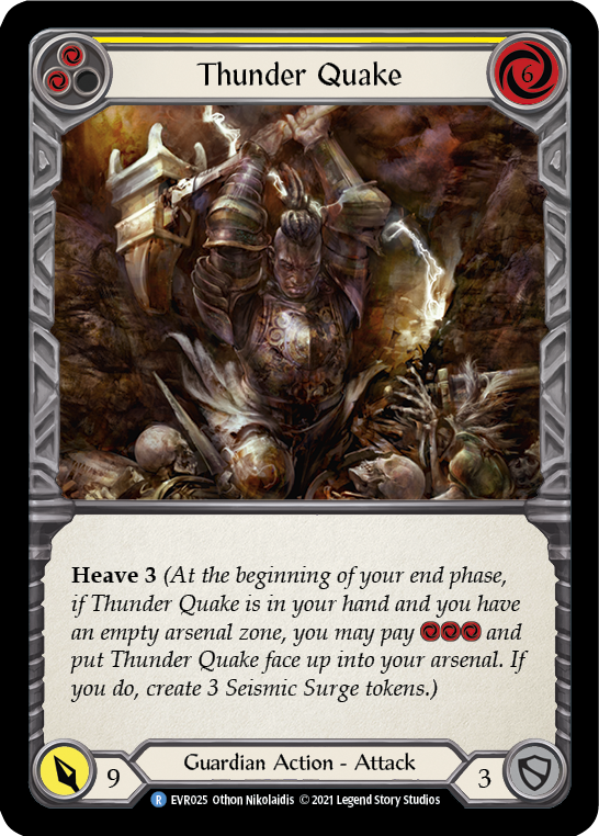 Thunder Quake (Yellow) [EVR025] (Everfest)  1st Edition Rainbow Foil-2