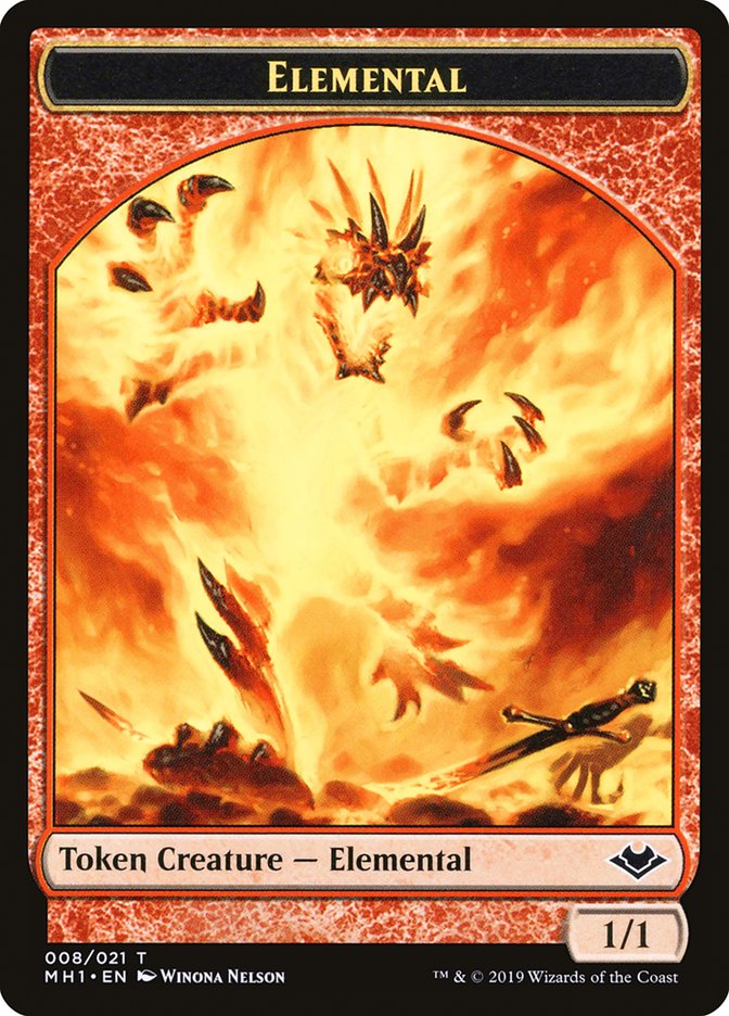Angel (002) // Elemental (008) Double-Sided Token [Modern Horizons Tokens]-2