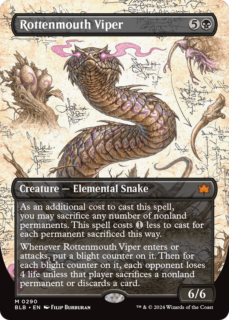 Rottenmouth Viper (Borderless) [Bloomburrow]-1