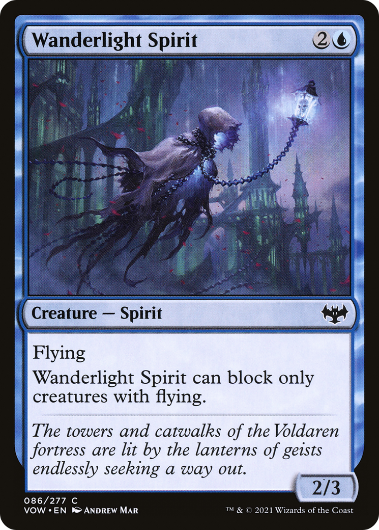 Wanderlight Spirit (VOW-086) - Innistrad: Crimson Vow Foil-1