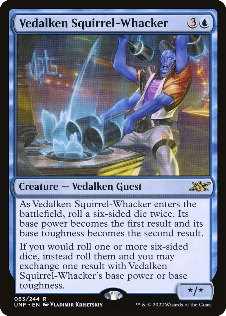 Vedalken Squirrel-Whacker (UNF-063) - Unfinity Foil-1