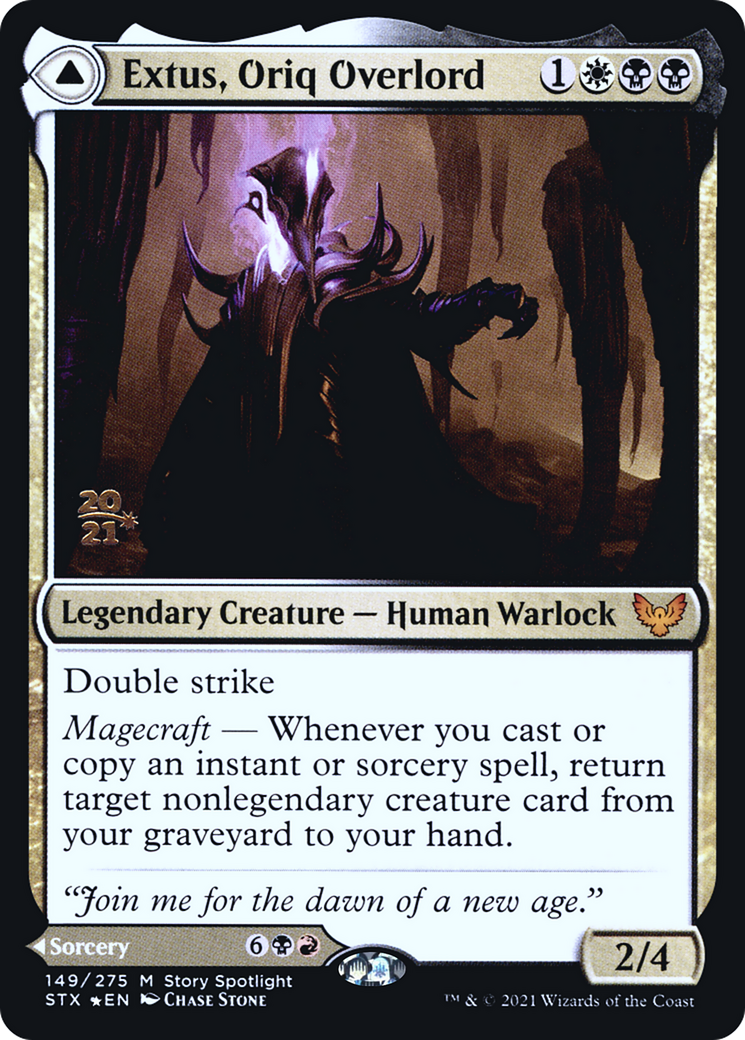 Extus, Oriq Overlord // Awaken the Blood Avatar [Strixhaven: School of Mages Prerelease Promos]-3