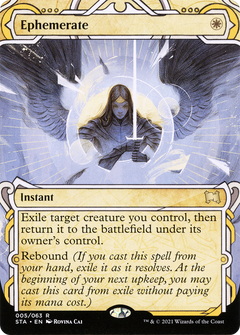 Ephemerate (STA-005) - Strixhaven Mystical Archive: (Showcase) (Borderless) Etched Foil-1