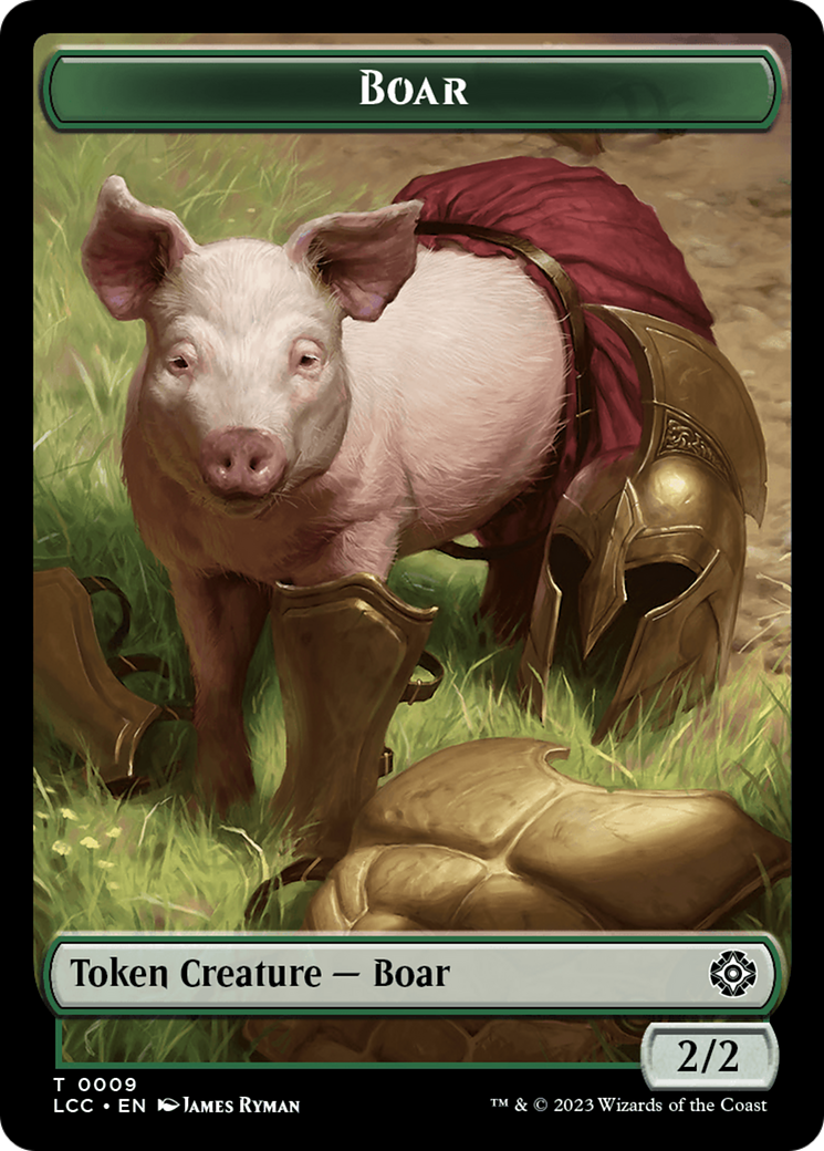 Boar // Merfolk (0005) Double-Sided Token [The Lost Caverns of Ixalan Commander Tokens]-1
